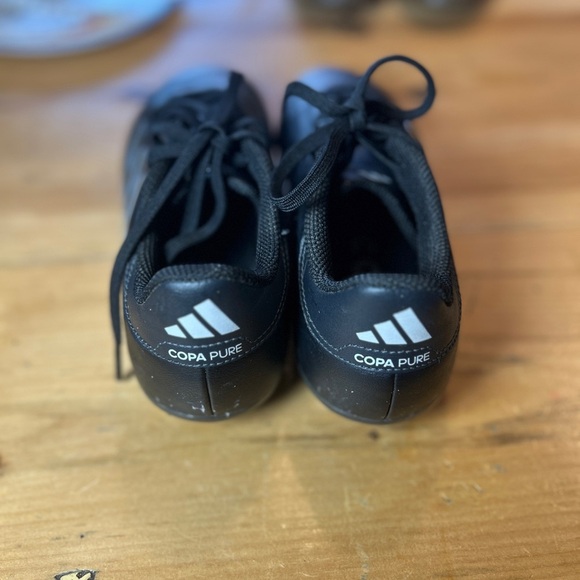 adidas Copa Pure Soccer cleats black silver distinct 3 stripes US Sz 4.5 - Picture 3 of 4